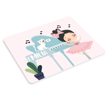 Tapis de souris fille de ballet en pleine danse - TenStickers