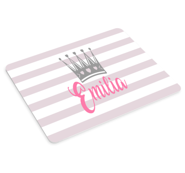 Tapis de souris nom couronne personnalisée emilia - TenStickers