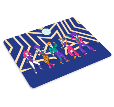 Tapis de souris original personnages de danse rétro - TenStickers