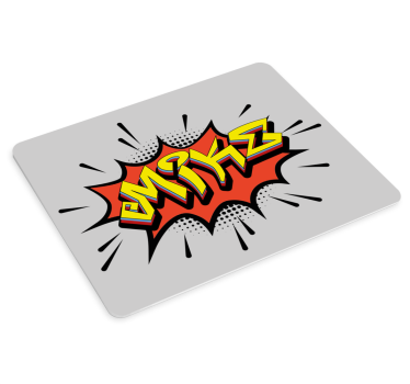 Tapis de souris nom style bande dessinée - TenStickers