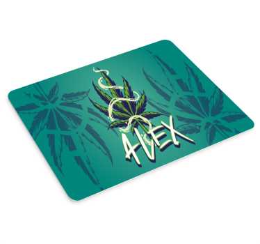 Tapis de souris nom Émblème de feuille stylisé - TenStickers