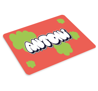 Tapis de souris nom texte coloré personnalisable - TenStickers