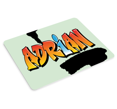 Tapis de souris nom texte coloré personnalisé - TenStickers