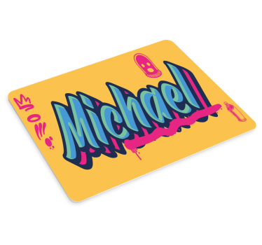 Tapis de souris nom design coloré - TenStickers