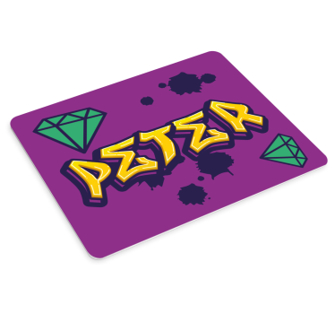 Tapis de souris nom art de nom élégant - TenStickers