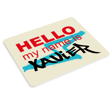 Tapis de souris nom bonjour nom présentation - TenStickers
