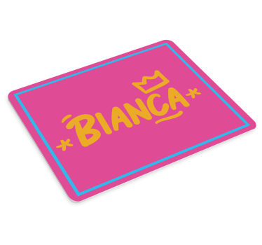 Tapis de souris nom détails roses personnalisés - TenStickers
