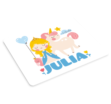 Tapis de souris princesse et licorne - TenStickers