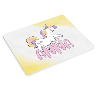 Tapis de souris nom personnalisation thème licorne - TenStickers