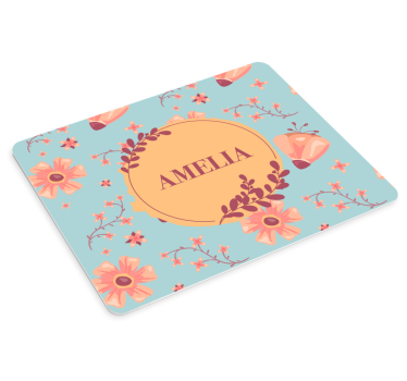 Tapis de souris nom accent botanique personnalisé - TenStickers