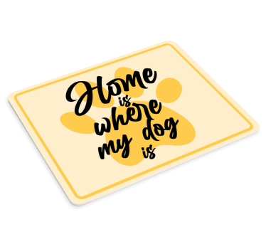 Tapis de souris citation empreinte de patte - TenStickers