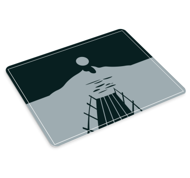 Tapis de souris original réflexion de quai sereine - TenStickers
