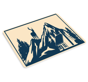 Tapis de souris original paysage de montagnes majestueuses - TenStickers