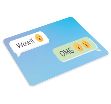 Tapis de souris citation messages d'expression surprise - TenStickers
