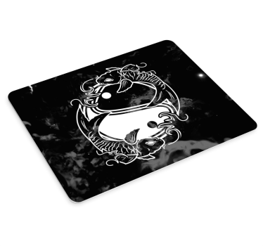 Tapis de souris original art de poisson yin yang - TenStickers