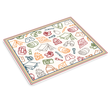 Tapis de souris original motif équipement de camping - TenStickers