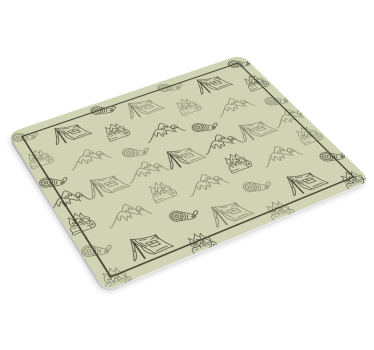 Tapis de souris original illustrations sur le camping - TenStickers