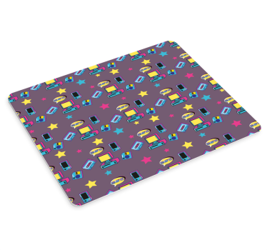 Tapis de souris original objets rétro colorés - TenStickers