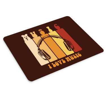 Tapis de souris citation design écouteurs musique - TenStickers