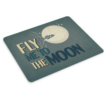 Tapis de souris citation aventure lunaire rêveuse - TenStickers
