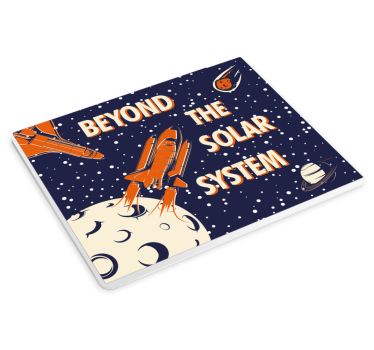 Tapis de souris citation exploration au-delà des étoiles - TenStickers