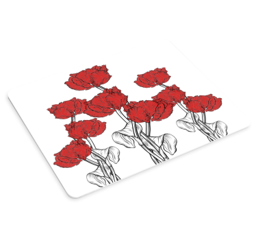 Tapis de souris original arrangement de tulipes rouges - TenStickers