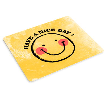 Tapis de souris citation visage souriant heureux - TenStickers