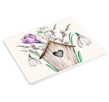 Tapis de souris original bouquet de nichoirs charmants - TenStickers