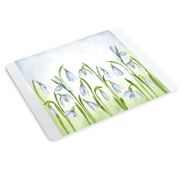 Tapis de souris original arrangement élégant de perce-neige - TenStickers