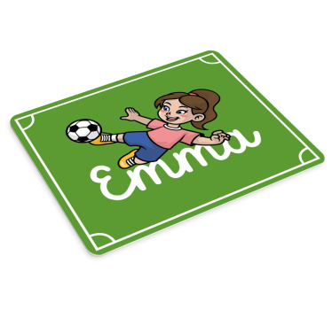 Tapis de souris fille tirant au but - TenStickers