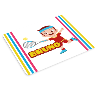 Tapis de souris personnage de tennis ludique - TenStickers