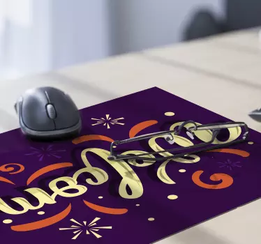 Tapis de souris nom texte accueillant Élégant - TenStickers