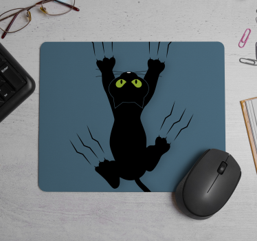 Tapis de souris style original Chat drôle attrapant le tapis - TenStickers