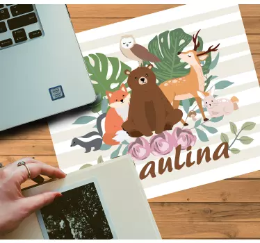 Tapis de souris animaux mignons en composition - TenStickers