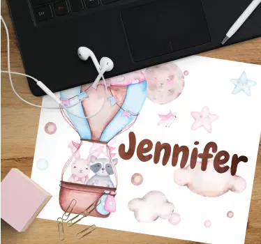Tapis de souris aventure en montgolfière - TenStickers