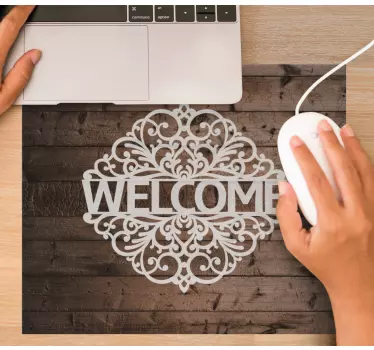 Tapis de souris bienvenue design orné - TenStickers