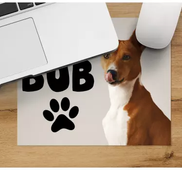 Tapis de souris chien avec nom - TenStickers