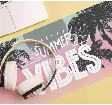 Tapis de souris citation ambiance estivale tropicale - TenStickers