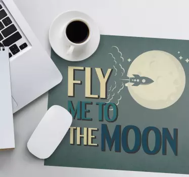Tapis de souris citation aventure lunaire rêveuse - TenStickers