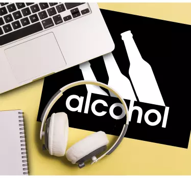 Tapis de souris citation bouteilles d'alcool - TenStickers