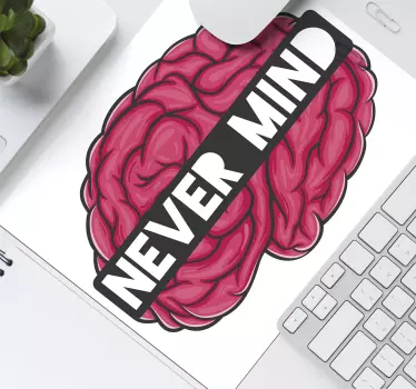 Tapis de souris citation cerveau avec phrase - TenStickers
