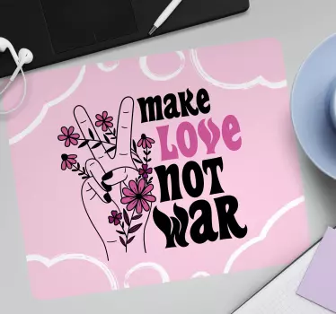 Tapis de souris citation geste de paix - TenStickers