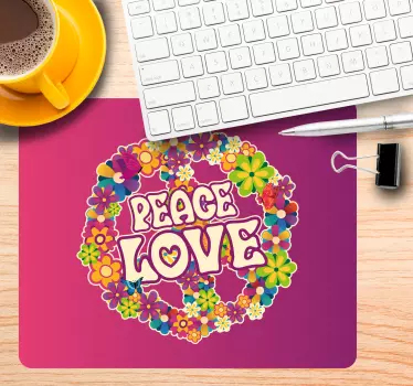 Tapis de souris citation harmonie botanique vibrante - TenStickers