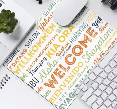 Tapis de souris citation message de bienvenue coloré - TenStickers