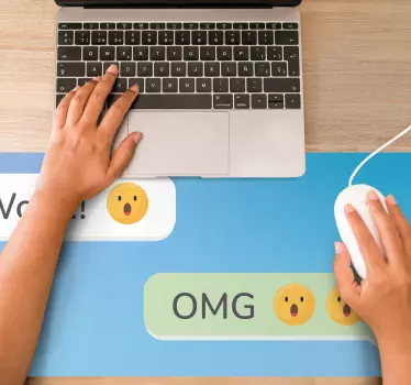 Tapis de souris citation messages d'expression surprise - TenStickers