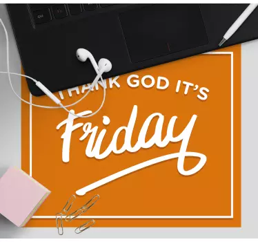 Tapis de souris citation rappel d'anticipation weekend - TenStickers