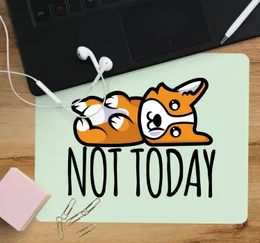 Tapis de souris citation renard espiègle - TenStickers