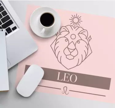 Tapis de souris citation symbole du lion - TenStickers