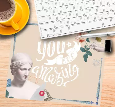 Tapis de souris citation vous êtes incroyable - TenStickers