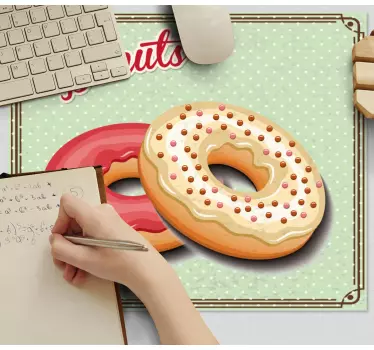 Tapis de souris duo de donuts délicieux - TenStickers
